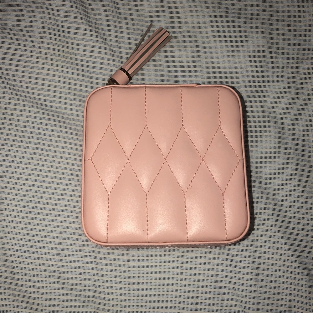 pink wolf travel jewelry box